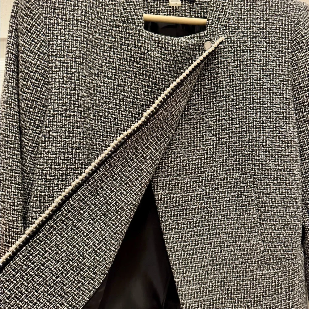 Karl Lagerfeld Tweed Pearl Jacket Blazer Sz 14 - Picture 5 of 10